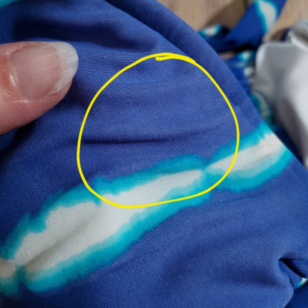 Ralph Lauren blue tie dye bikini S top, Med bottom - Picture 6 of 16